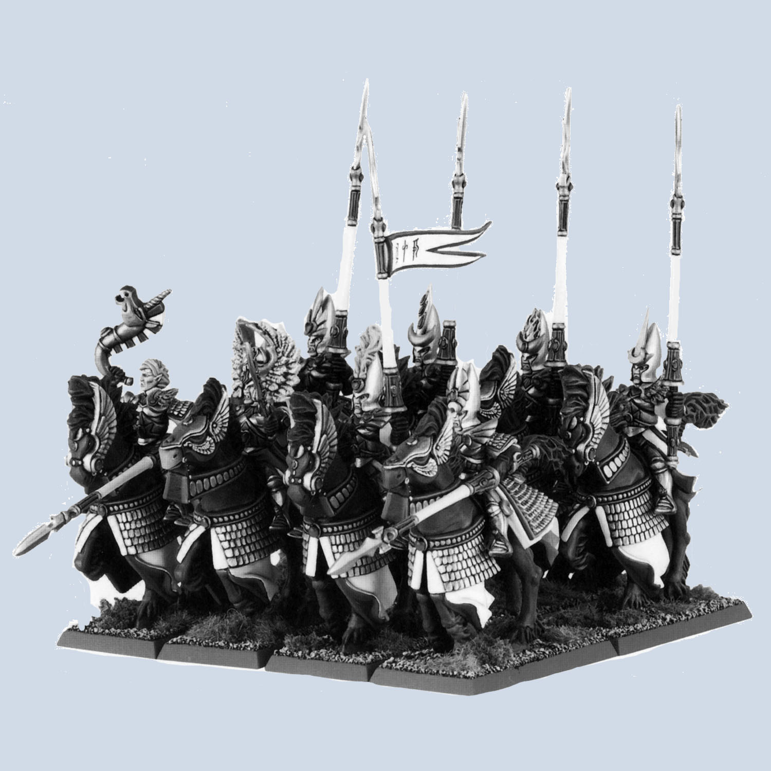 Bits Warhammer High Elves - 6 Bannières De Casques Argentés - Non Montés